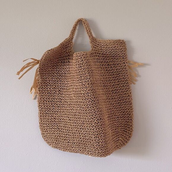 ⭕️ 8 OTHER REASONS Jute Raffia Bag in Natural Straw - Picture 3 of 5
